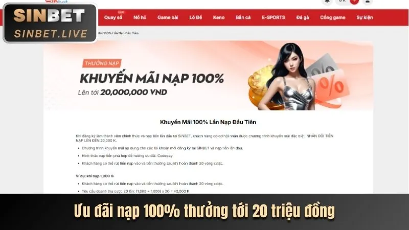 Ưu đãi chào mừng 32vin